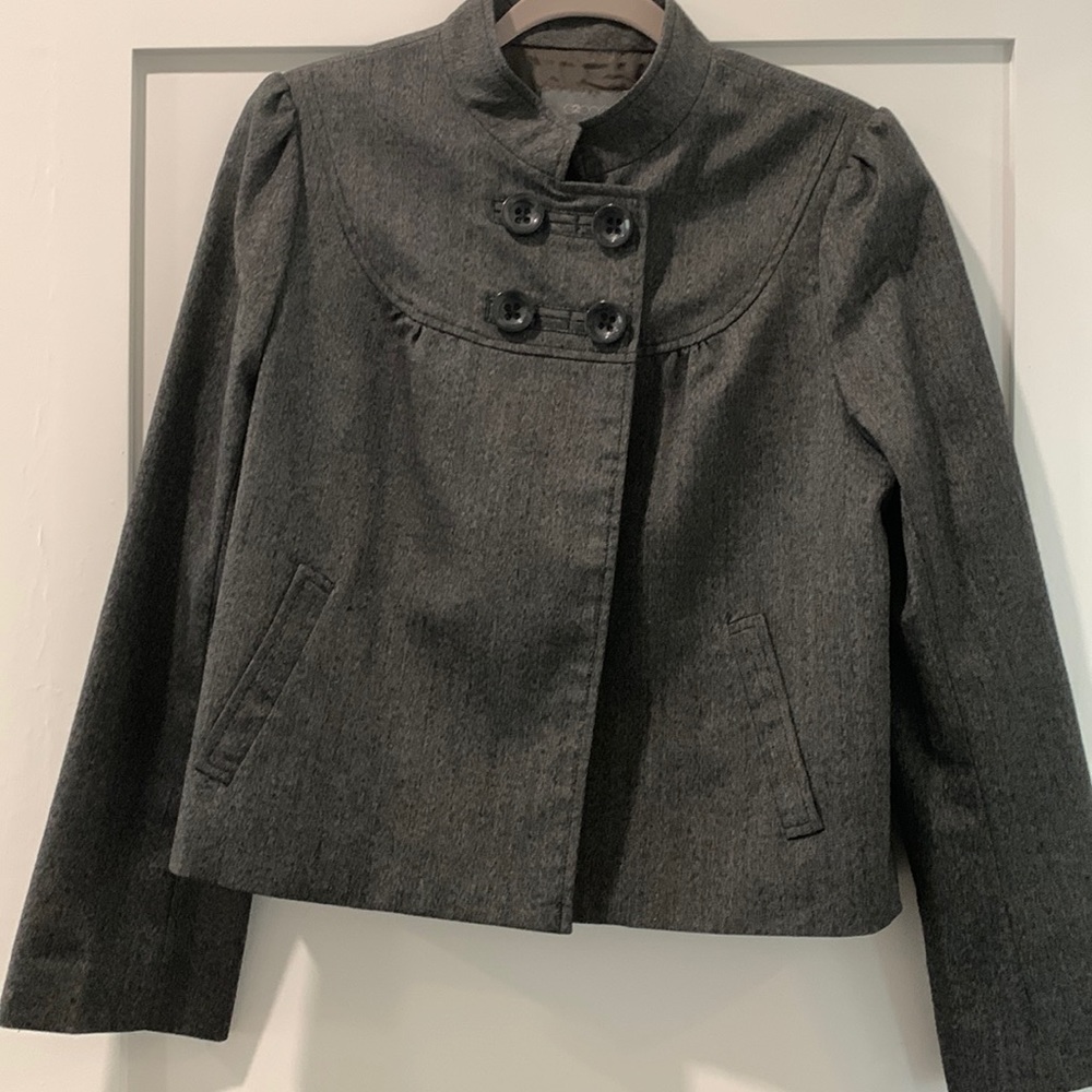 Twill jacket blazer in grey size 4